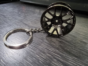 Titanium wheel key chain