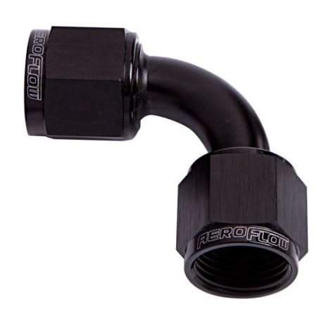 90° Female Swivel Coupler -8AN
 Black Finish