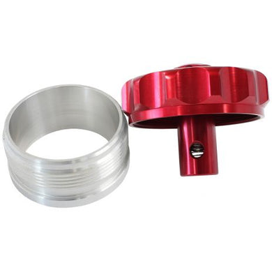 Billet Aluminium Weld-On Filler Neck & Cap - Red