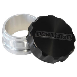 2-1/2" Billet Aluminium Weld-On Filler with Black Cap