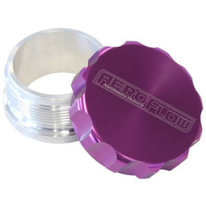 2-1/2" Billet Aluminium Weld-On Filler with Purple Cap