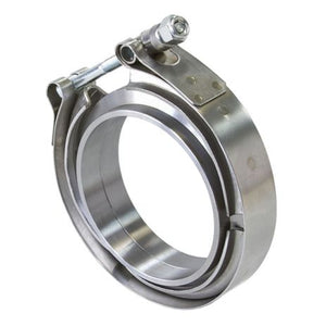 4" (101.6mm) V-Band Clamp Kit with Steel Weld Flanges
 Kit Includes 2 x Steel Weld Rings and 1 x Stainless Steel Clamp