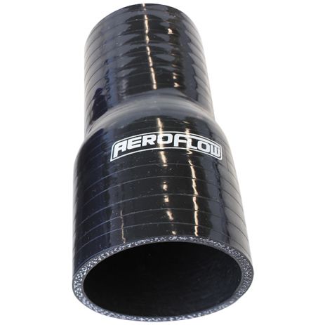 Gloss Black Straight Silicone Reducer / Expander Hose 1-3/8 (35mm) to 1-1/8 (28mm) I.D