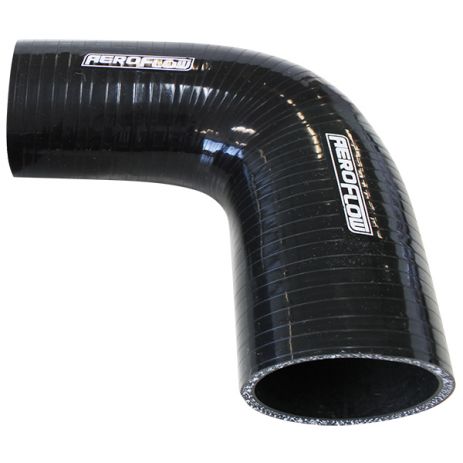 Gloss Black 90° Silicone Reducer / Expander Hose 1 (25mm) to 3/4 (19mm) I.D