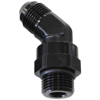 45° ORB Swivel to Male Flare Adapter -10 to -8 
Black Finish
