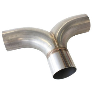 Stainless Steel Y-Pipe
 2-1/2" Radius Flow Bend, 2-1/2" O.D